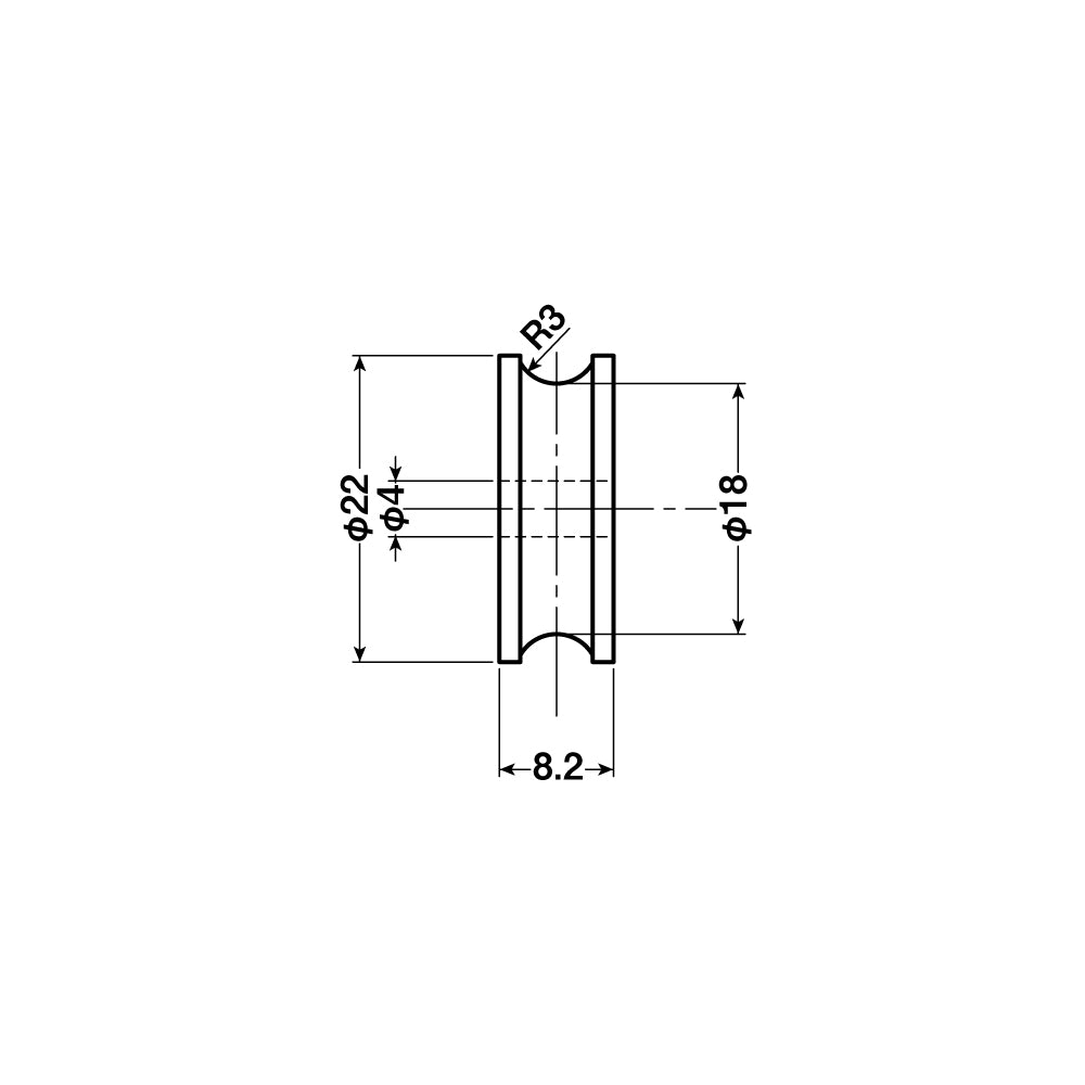 ヨコヅナ 公団・公社用戸車 EKK-0007(車のみ) 【交換用, 取替用, メンテナンス用部品・パーツ】