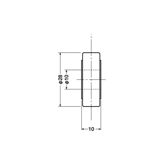 ヨコヅナ 公団・公社用戸車 EKK-0014(車のみ) 【交換用, 取替用, メンテナンス用部品・パーツ】