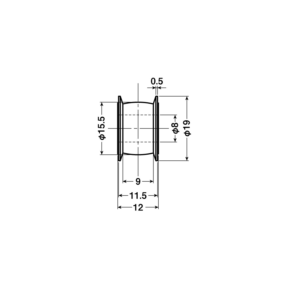 ヨコヅナ 公団・公社用戸車 EKK-0016(車のみ) 【交換用, 取替用, メンテナンス用部品・パーツ】
