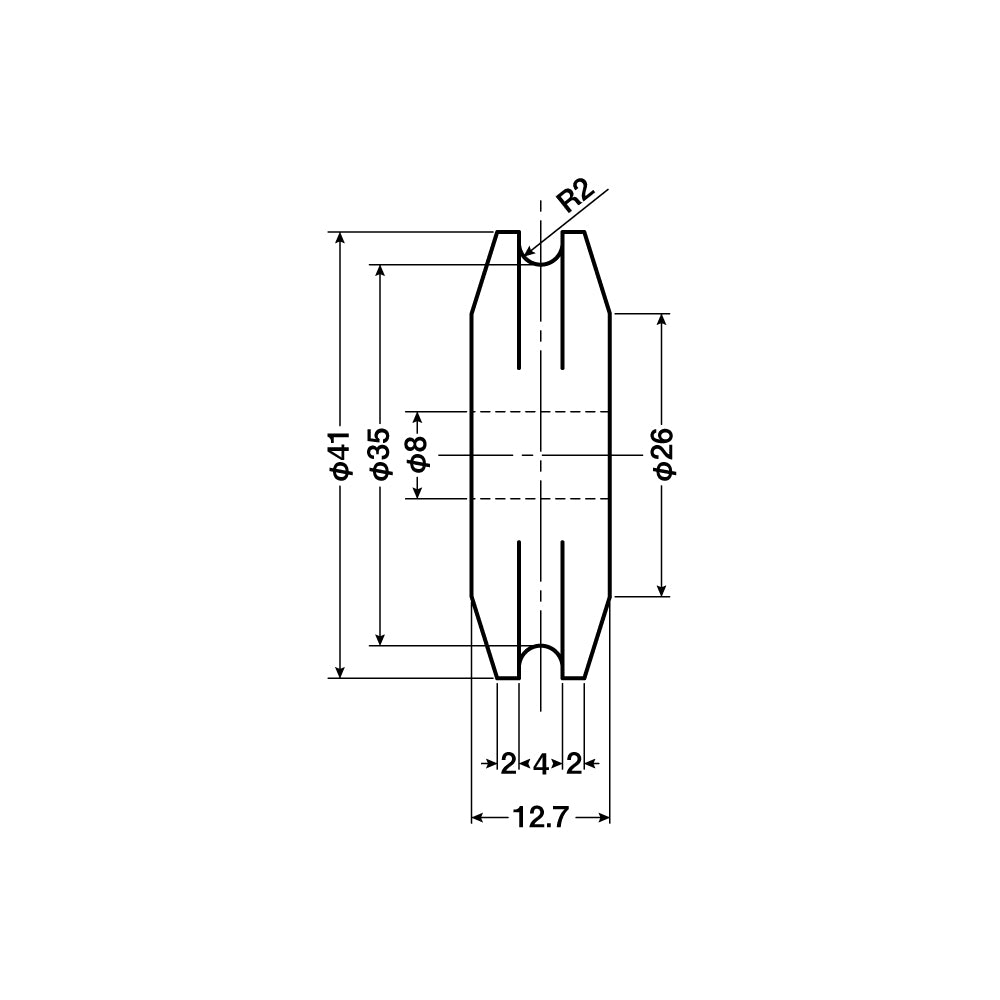 ヨコヅナ 公団・公社用戸車 EKK-0019(車のみ) 【交換用, 取替用, メンテナンス用部品・パーツ】