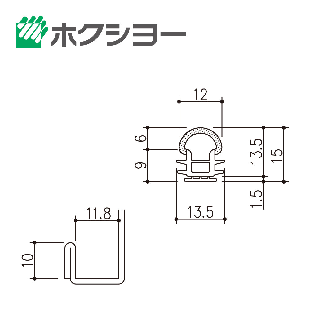 AZ-102（オーダーカット・切り売り）｜エアタイトゴム｜ホクシヨー（ホクショー） – イブニーズ.com- 建築金物・資材、サッシ金物の販売・専門店  -