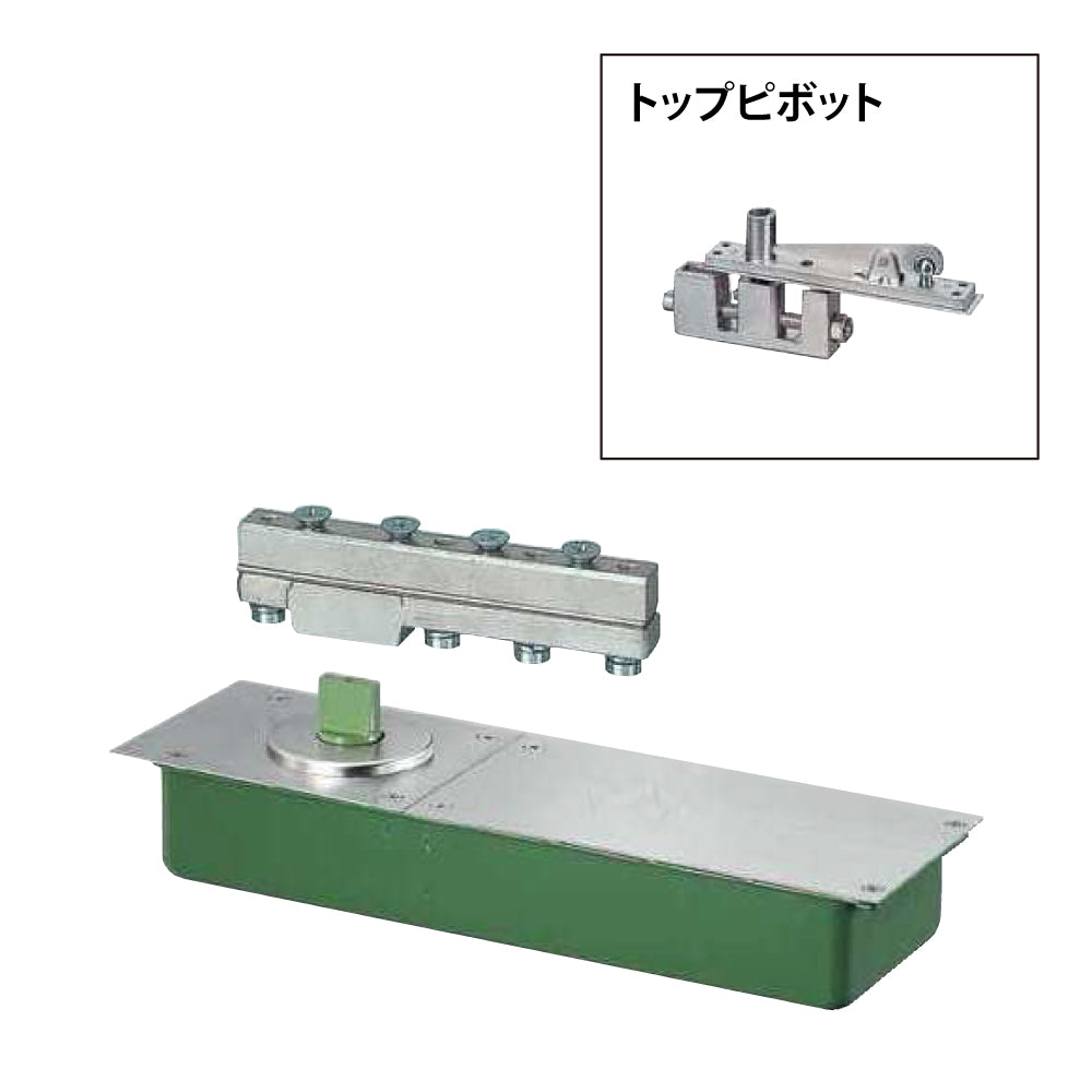 大鳥機工 フロアヒンジ ST-1001G 【ストップ付き, 中心吊り・自由開き（内外110°開き）, 強化ガラスドア用, DIA, Diamond, ダイヤモンド】