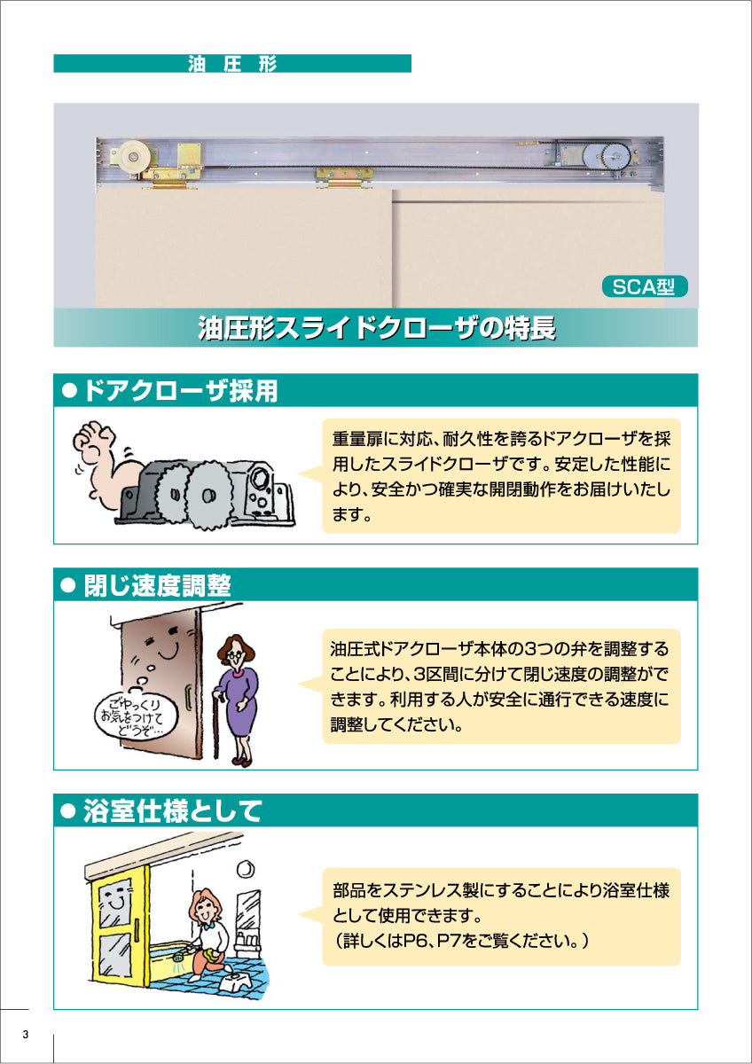 SCF-120F｜THUスライドクローザー｜ハシダ技研 – イブニーズ.com- 建築