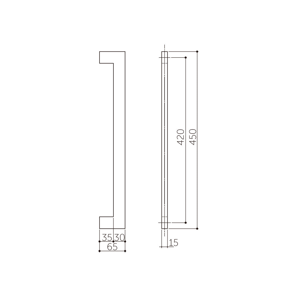 MDS-140（両面）｜ドアハンドル（押し棒）｜MARIX（MARUKI・丸喜金属