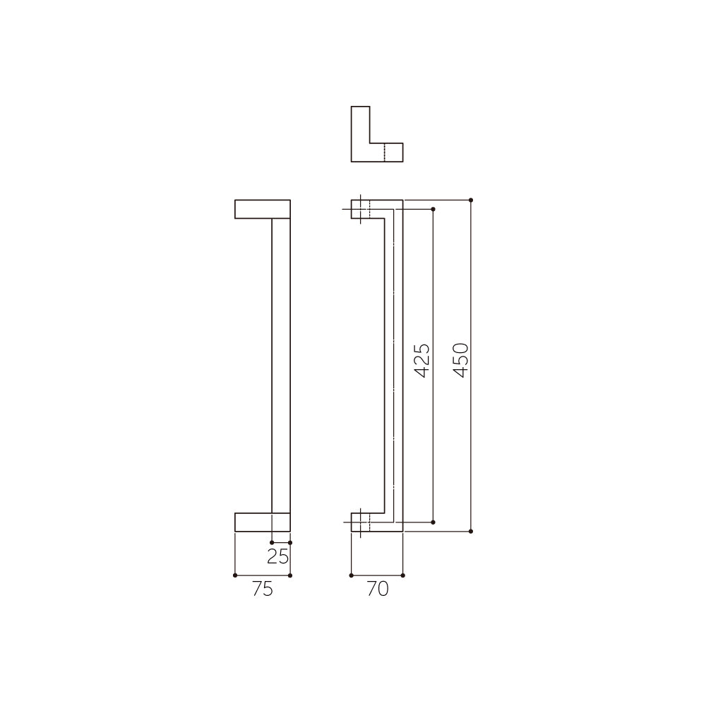 MDS-170（両面）｜ドアハンドル（押し棒）｜MARIX（MARUKI・丸喜金属