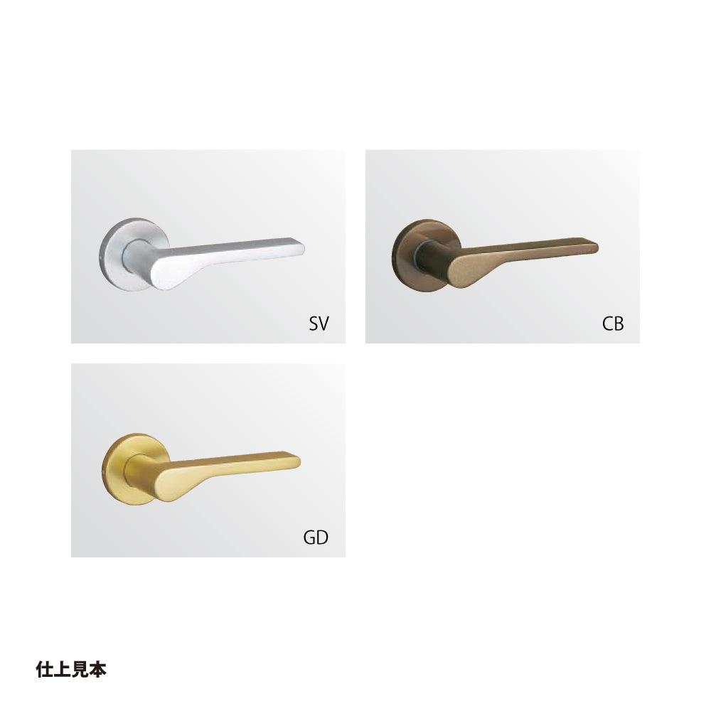 美和ロック レバーハンドル錠（自動施錠タイプ） U9 LAT21-2A 片開き用 SV【外側 シリンダー・内側 なし, 21タイプ, LATシリーズ, ミワ, MIWA】