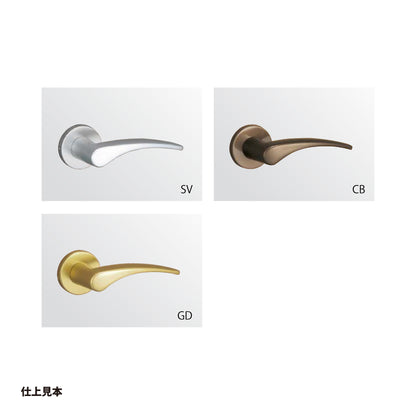 美和ロック レバーハンドル錠（自動施錠タイプ） U9 LAT22-2A 片開き用 SV【外側 シリンダー・内側 なし, 22タイプ, LATシリーズ, ミワ, MIWA】