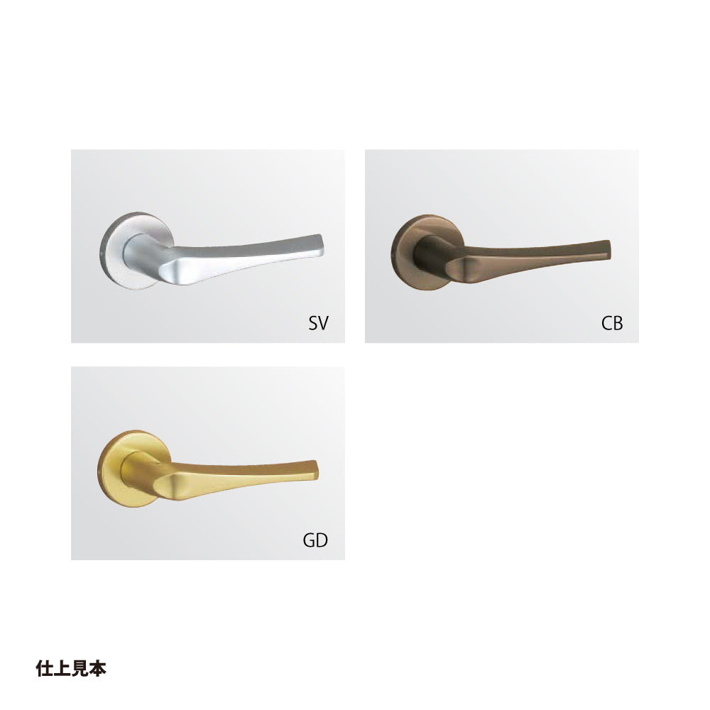 美和ロック レバーハンドル錠（自動施錠タイプ） U9 LAT23-2A 片開き用 SV【外側 シリンダー・内側 なし, 23タイプ, LATシリーズ, ミワ, MIWA】