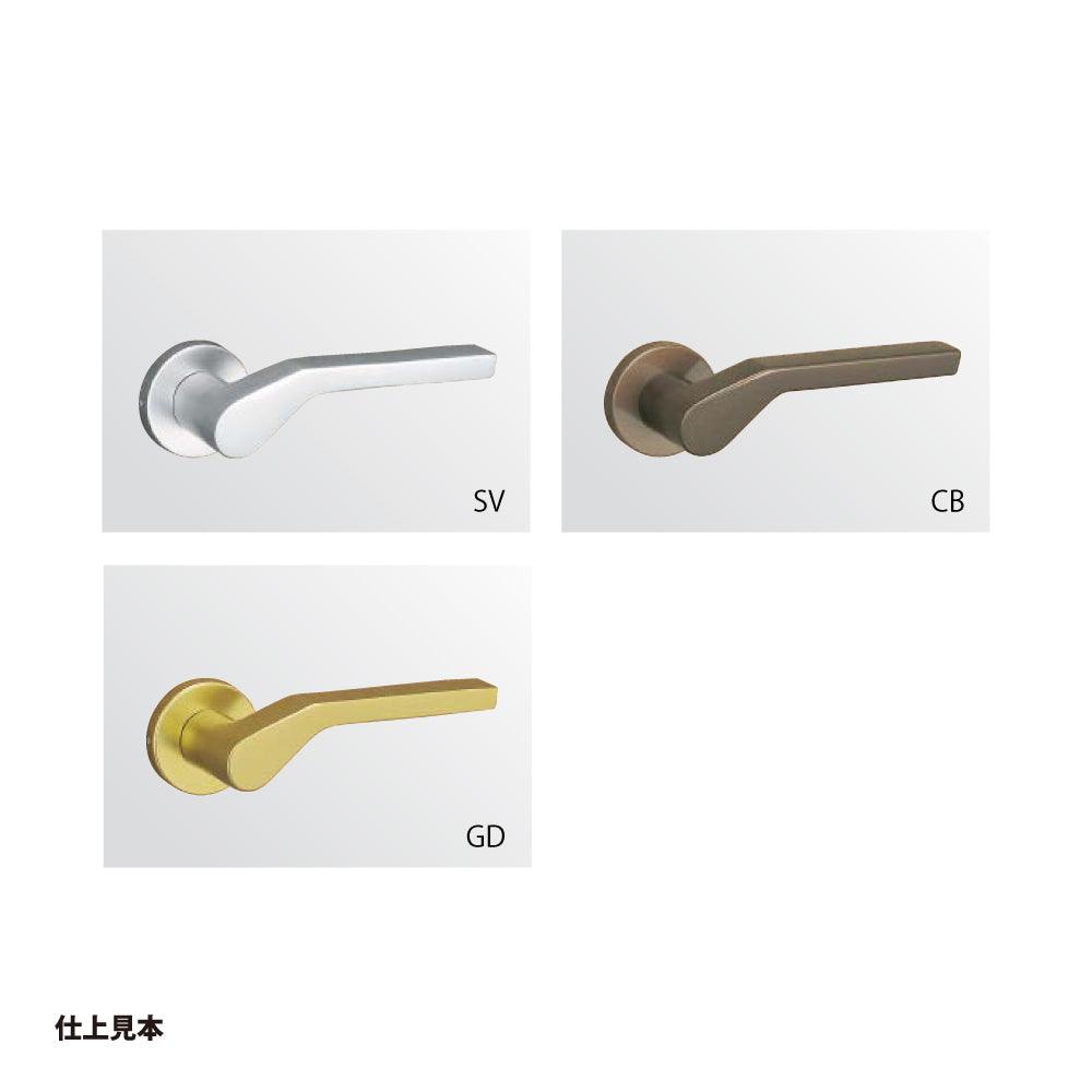 美和ロック レバーハンドル錠（自動施錠タイプ） U9 LAT34-2A 片開き用 SV【外側 シリンダー・内側 なし, 34タイプ, LATシリーズ, ミワ, MIWA】