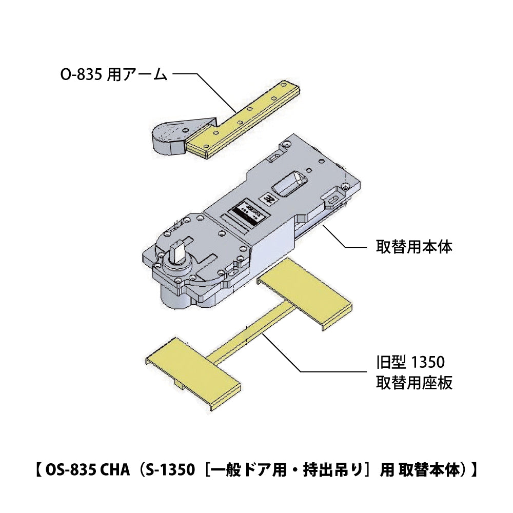 旧型フロアヒンジ1350シリーズ用 本体取替｜ニュースター（NEWSTAR 