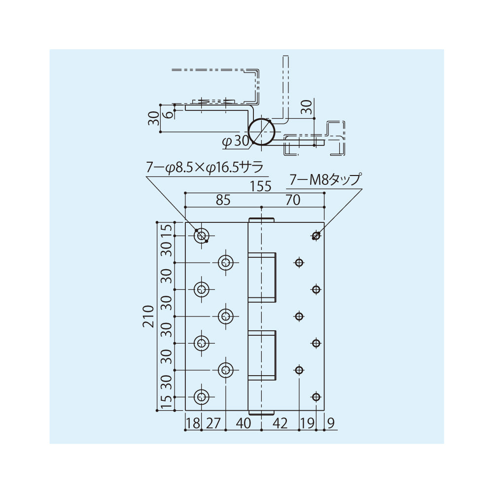 シブタニ 重量用丁番 DH-340S-1T 【大型丁番, ヒンジ, SYS, Shibutani】