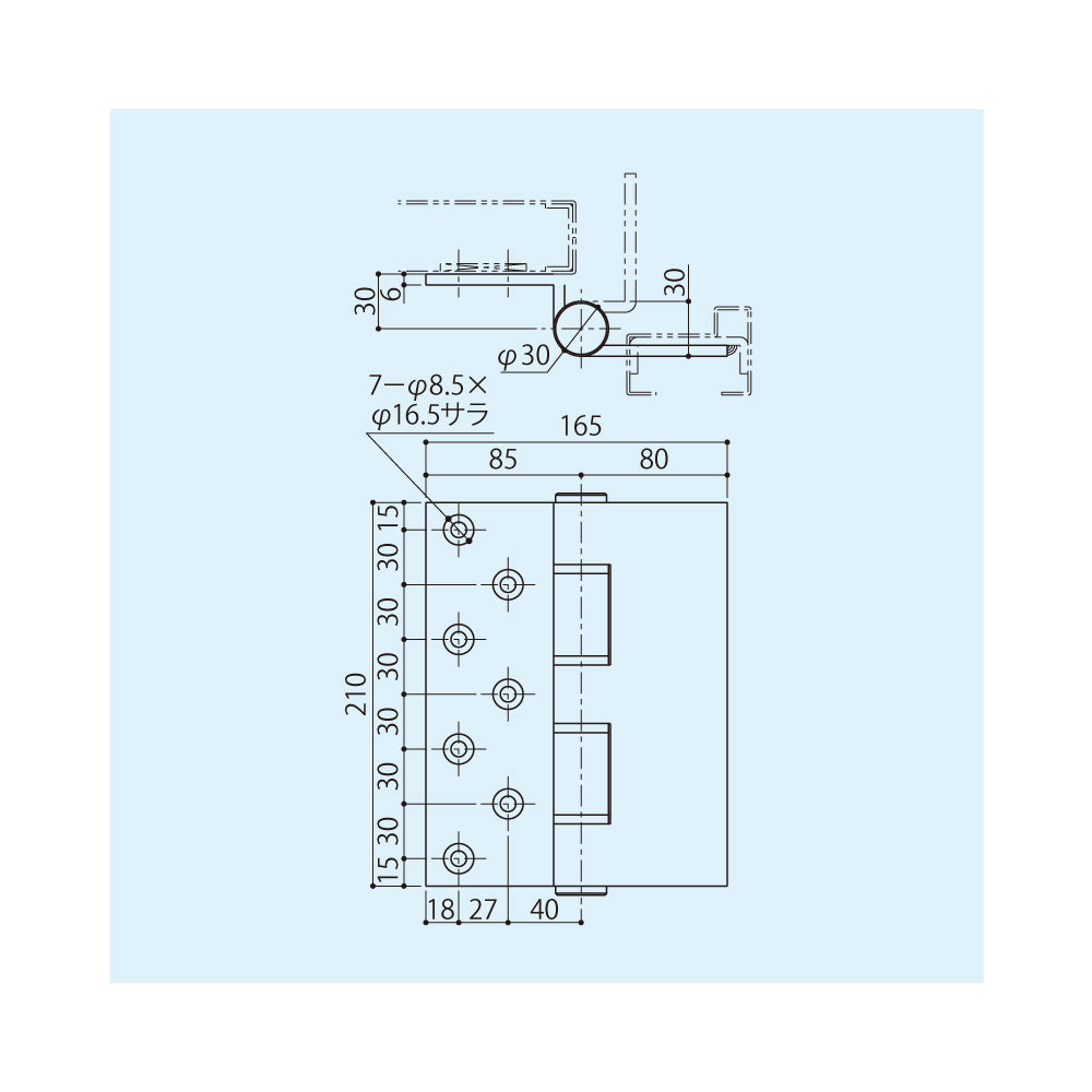 シブタニ 重量用丁番 DH-340S 【大型丁番, ヒンジ, SYS, Shibutani】