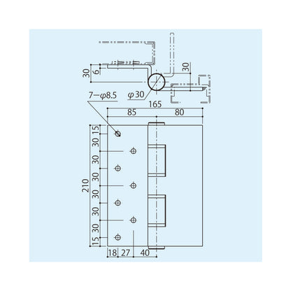 シブタニ 重量用丁番 DH-340SH 【大型丁番, ヒンジ, SYS, Shibutani】