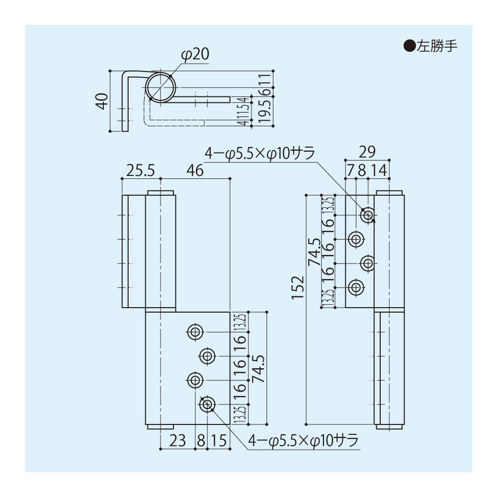 DHT-607｜旗丁番｜シブタニ（SYS） – イブニーズ.com- 建築金物・資材