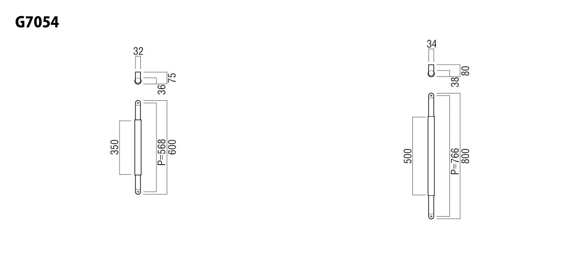 G7054（L600 L800）｜ドアハンドル（押し棒）｜ユニオン（UNION） –