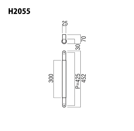 H2055（L452）｜ドアハンドル（押し棒）｜ユニオン（UNION