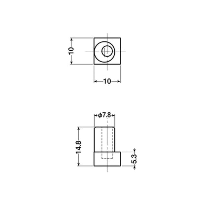 ヨコヅナ 公団・公社用戸車 EKP-0009（シャフトのみ） 【交換用, 取替用, メンテナンス用部品・パーツ】