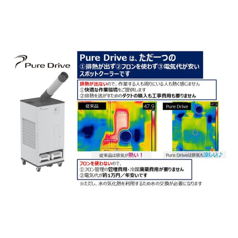 ブラザーエンタープライズ  排熱レス＆フロンレススポットクーラー ZEA132901 PureDrive