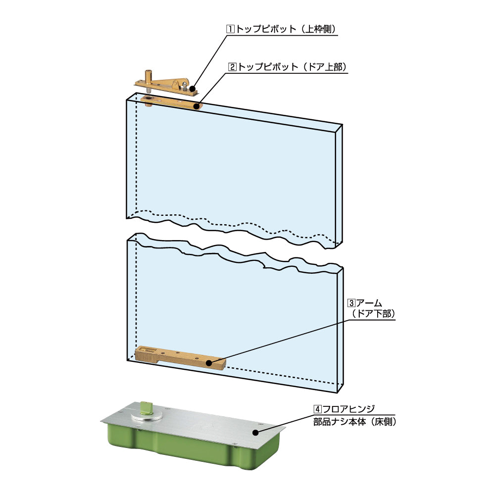 ＬＩＸＩＬ フロアヒンジセット ＴＨＳ-222Ｚ交換用本体 ＹDFS852-