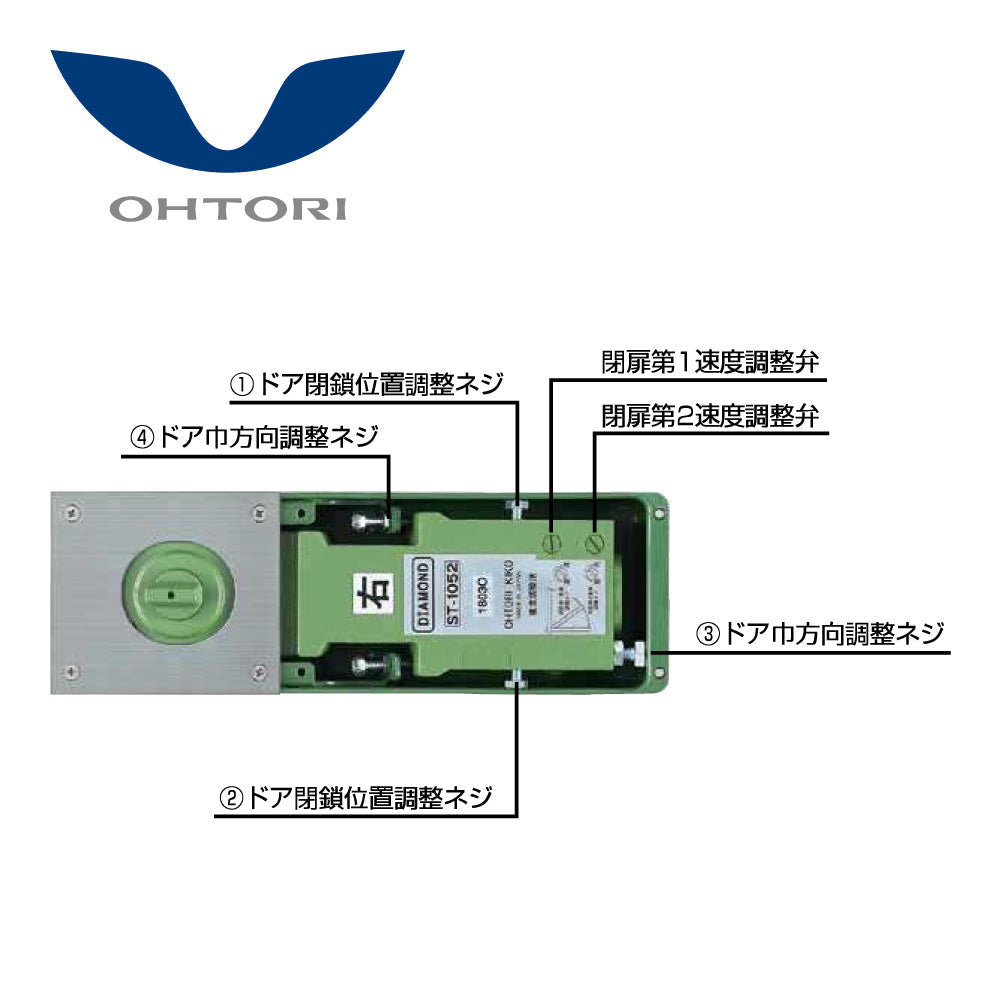 ST-1053｜フロアヒンジ｜大鳥機工（DIA） – イブニーズ.com