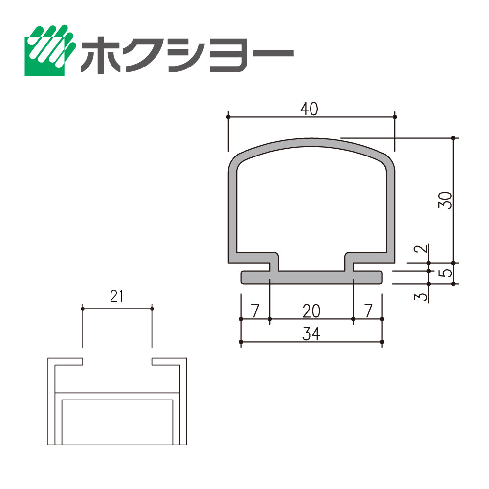 ホクシヨー エアタイトゴム HC-27L （定尺 L=2500mm）