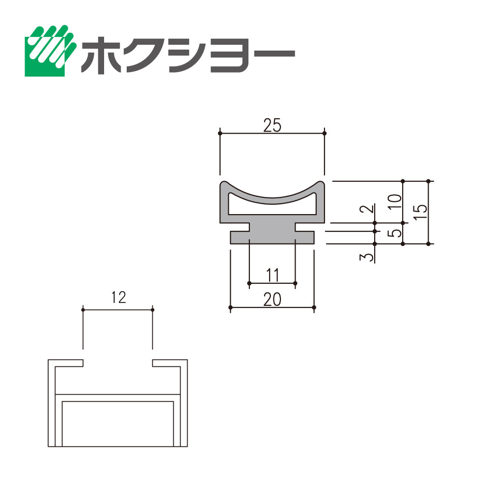 ホクシヨー エアタイトゴム HC-44 （定尺 L=2500mm）