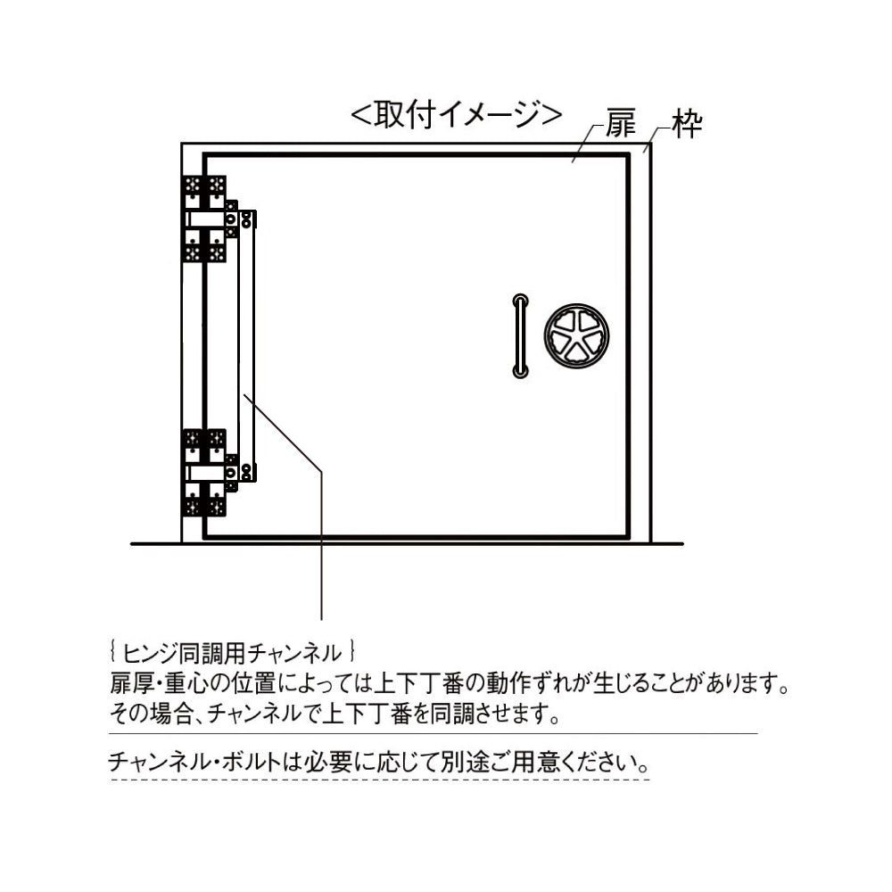 中西産業（Nakanishi） 2軸ソリッドヒンジ 265-SUS-A 〈※受注生産品〉