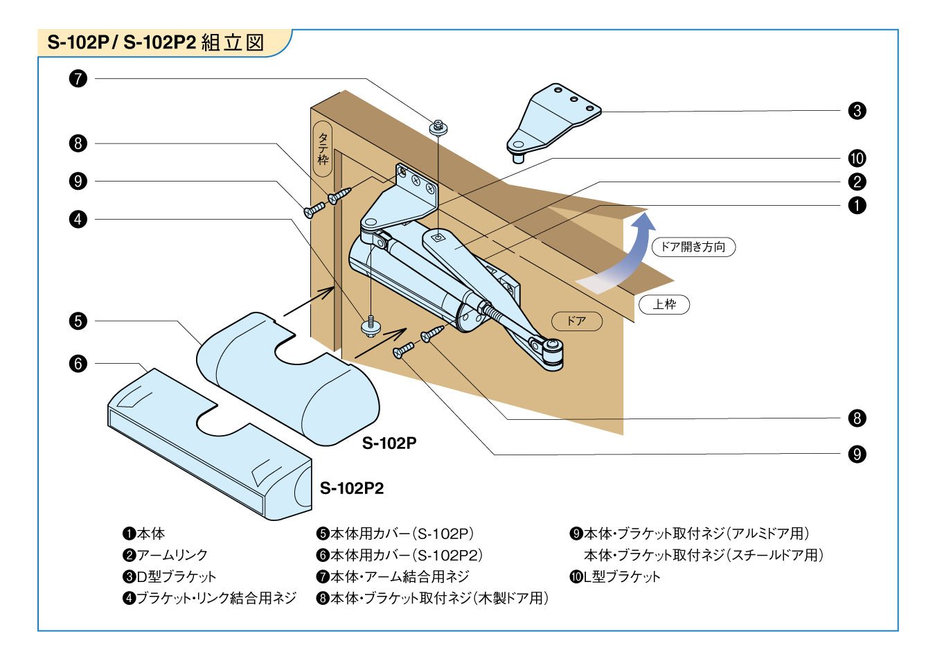 ドアマン S-102P2｜ドアクローザー｜リョービ（RYOBI） – イブニーズ.com